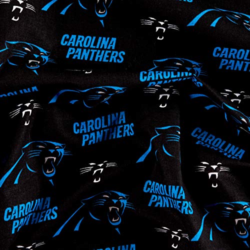 Fabric Traditions NFL Cotton Broadcloth Carolina Panthers Black/Bl...