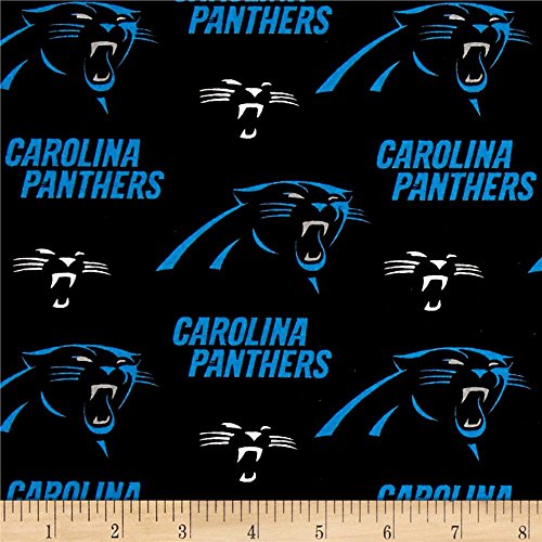 Fabric Traditions NFL Cotton Broadcloth Carolina Panthers Black/Bl...