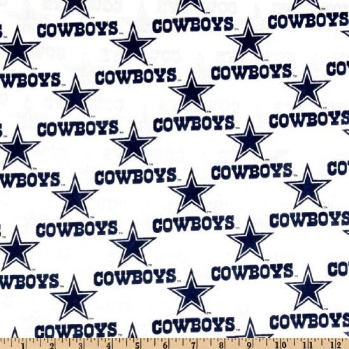 Fabric Traditions NFL Cotton Broadcloth Dallas Cowboys White Fabri...