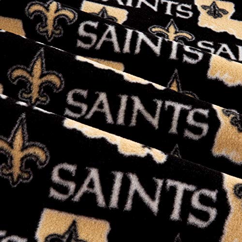 Fabric Traditions NFL Fleece New Orleans Saints, Black