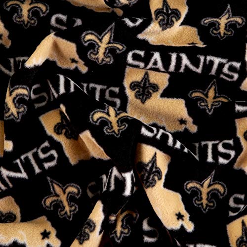 Fabric Traditions NFL Fleece New Orleans Saints, Black