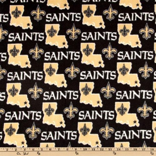 Fabric Traditions NFL Fleece New Orleans Saints, Black