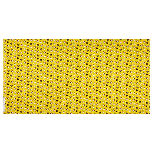 Fabric Traditions Novelty Print Mini Chickens Yellow Fabric by the...