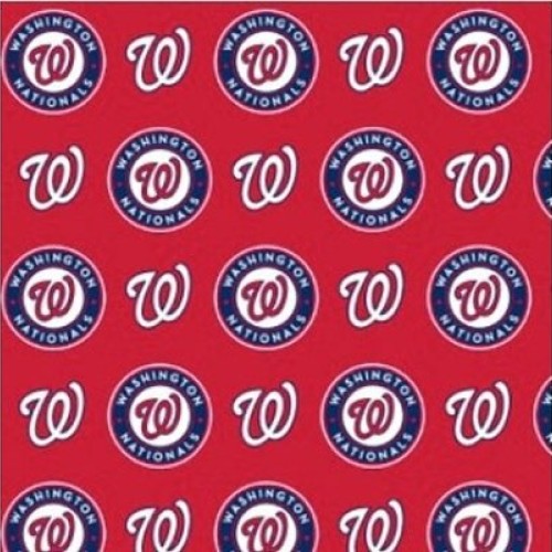 Fabric Traditions Red/Blue MLB Cotton Broadcloth Washington Nation...