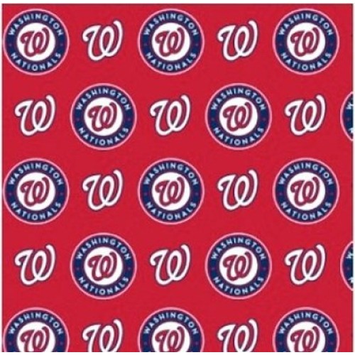 Fabric Traditions Red/Blue MLB Cotton Broadcloth Washington Nation...