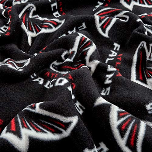 NFL Atlanta Falcons Football Print Fleece Fabric By the Yard
