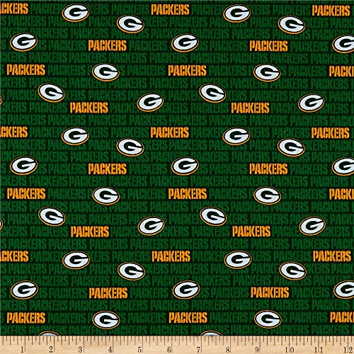 Traditions NFL Cotton Broadcloth Bay Packers Mini Green, Fabric by...