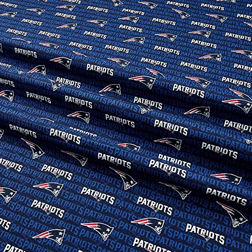 Traditions NFL Cotton Broadcloth New England Patriots Mini Navy, F...