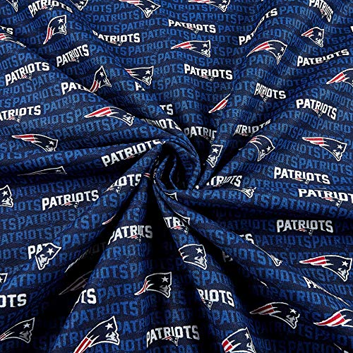 Traditions NFL Cotton Broadcloth New England Patriots Mini Navy, F...