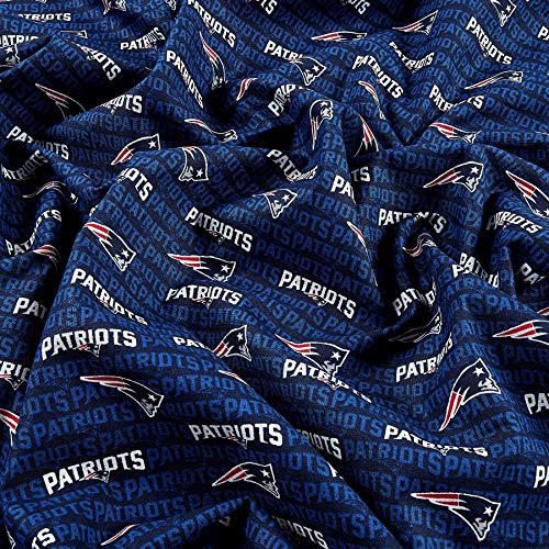 Traditions NFL Cotton Broadcloth New England Patriots Mini Navy, F...