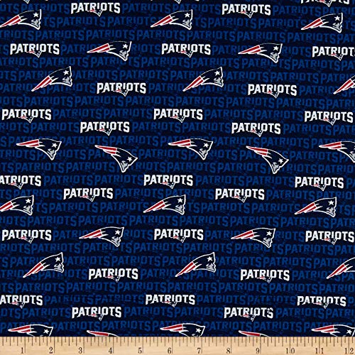 Traditions NFL Cotton Broadcloth New England Patriots Mini Navy, F...