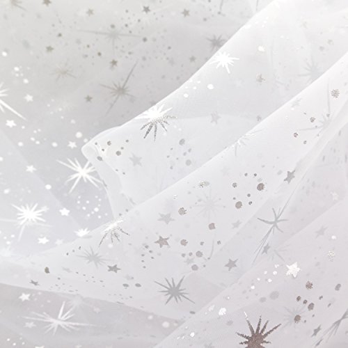Star Bursts Sheer Organza 58 Inch Wide Fabric by the Yard F.E. W...