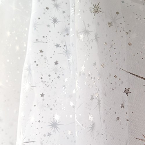 Star Bursts Sheer Organza 58 Inch Wide Fabric by the Yard F.E. W...