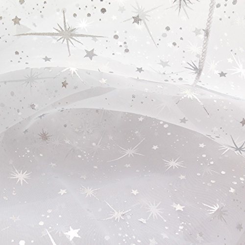 Star Bursts Sheer Organza 58 Inch Wide Fabric by the Yard F.E. W...