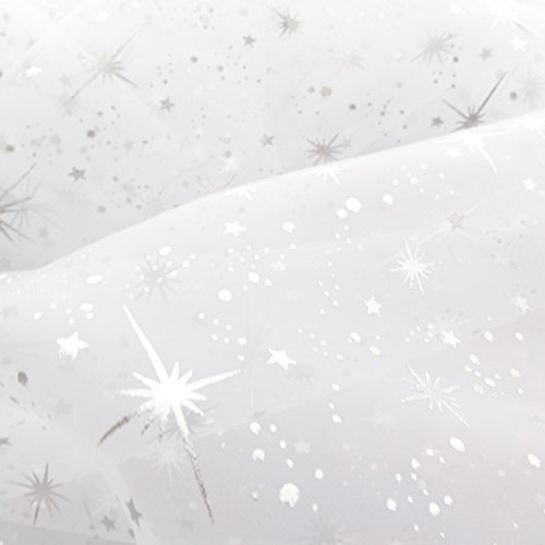 Star Bursts Sheer Organza 58 Inch Wide Fabric by the Yard F.E. W...
