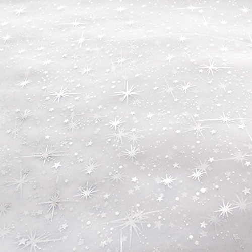 Star Bursts Sheer Organza 58 Inch Wide Fabric by the Yard F.E. W...
