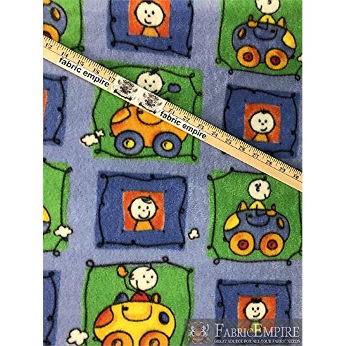 Fleece Printed Child Box Blue Fabric / 58 Wide/Sold by The Yard ...