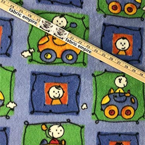 Fleece Printed Child Box Blue Fabric / 58 Wide/Sold by The Yard ...
