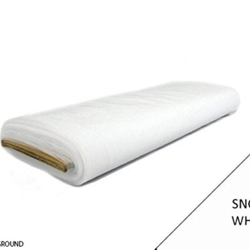 FabricLA Bridal Wedding Tulle Fabric 108 Wide 50 Yard Bolt Snow ...