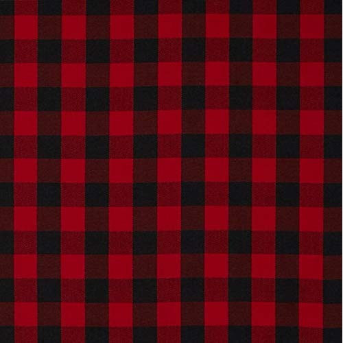 FabricLA Cotton Flannel Plaid Fabric 60W - 2 Yards Buffalo Plaid ...