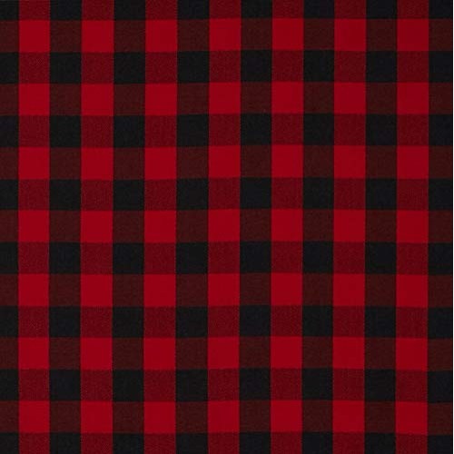 FabricLA Cotton Flannel Plaid Fabric 60W - 2 Yards Buffalo Plaid ...