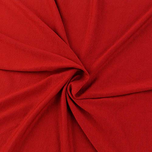 FabricLA Cotton Spandex Jersey Fabric 12 oz - Solid Colors 1 Yard...