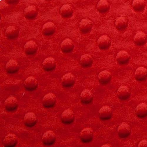 FabricLA Minky Dimple Dots Fabric - 2 Yards Red