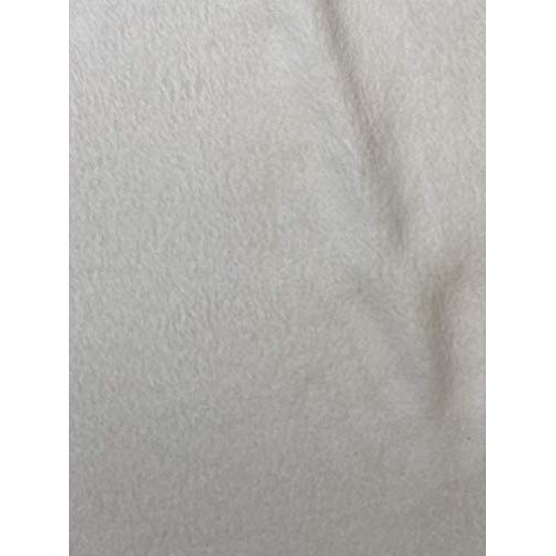 FabricLA Printed Fleece Fabric - 2 Yards Solid - White