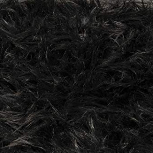 FabricLA Shaggy Faux Fake Fur Fabric - Half Yard Black