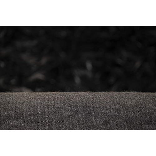 FabricLA Shaggy Faux Fake Fur Fabric - Half Yard Black