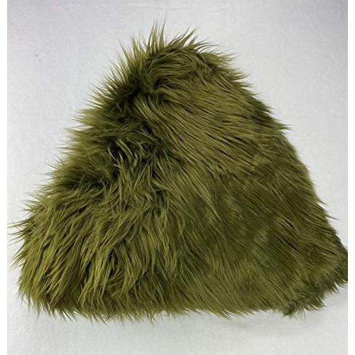 FabricLA Shaggy Faux Fake Fur Fabric - Half Yard Olive