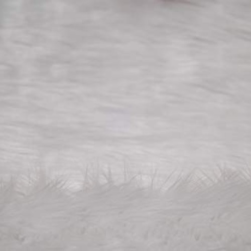 FabricLA Shaggy Faux Fake Fur Fabric - Half Yard White