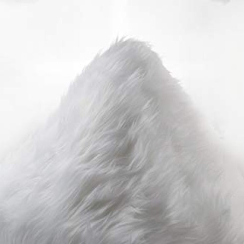 FabricLA Shaggy Faux Fake Fur Fabric, White - 1 Yard
