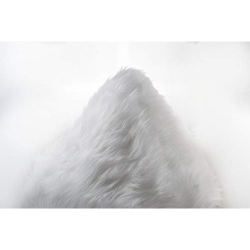 FabricLA Shaggy Faux Fake Fur Fabric, White - 1 Yard