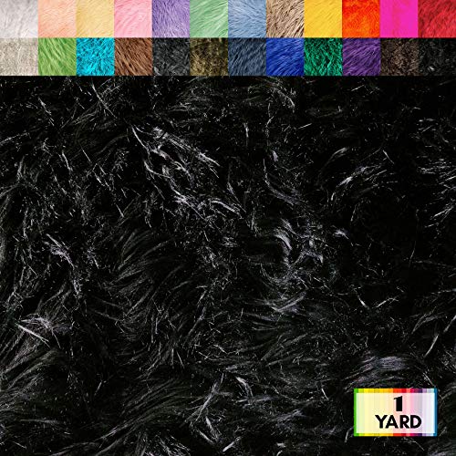 FabricLA Shaggy Faux Fur Fabric | 60 X 36 Inches | DIY Craft, Ho...
