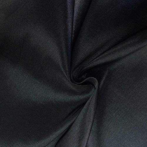 FabricLA Taffeta Solid Polyester Fabric Black, 5 Yards
