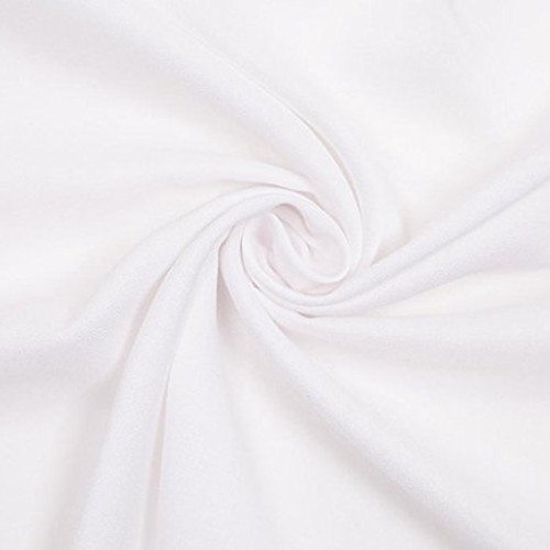 Rayon Challis Fabric 58W White, by The Yard