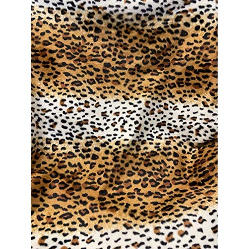 Velboa S-Wave Fabric Short Pile Faux Print - 60 W Cheetah, 1 Yard