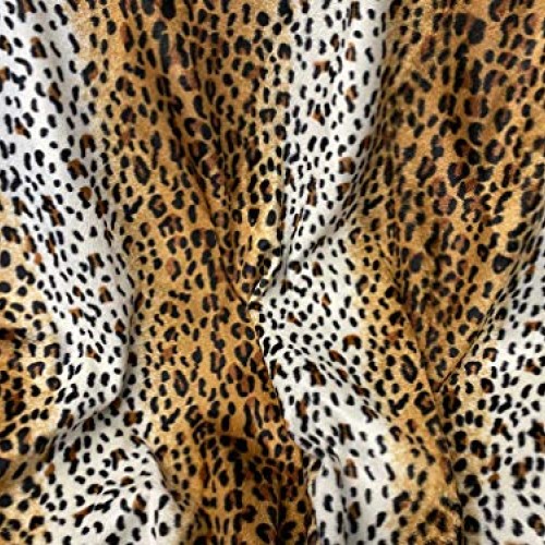 Velboa S-Wave Fabric Short Pile Faux Print - 60 W Cheetah, 1 Yard