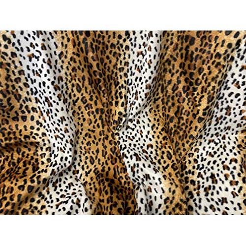 Velboa S-Wave Fabric Short Pile Faux Print - 60 W Cheetah, 1 Yard