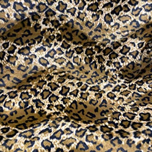 Velboa S-Wave Fabric Short Pile Faux Print - 60 W Jaguar, 1 Yard