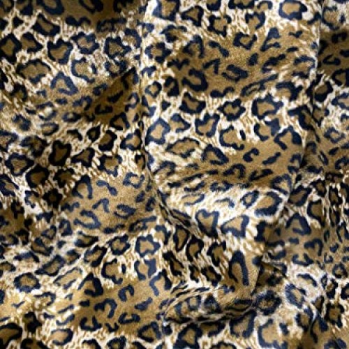 Velboa S-Wave Fabric Short Pile Faux Print - 60 W Jaguar, 1 Yard