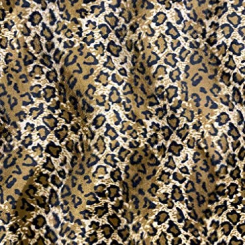 Velboa S-Wave Fabric Short Pile Faux Print - 60 W Jaguar, 1 Yard