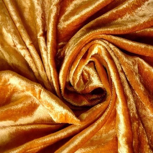 56 Wide Dark Gold Velvet Fabric By the Yard