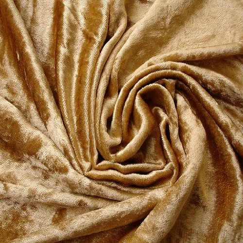 56 Wide Gold Velvet Fabric By the Yard