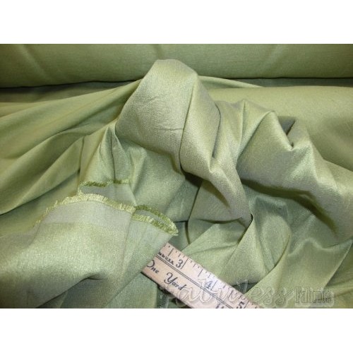 Sage Shantung Dupioni Faux Silk Fabric Per Yard