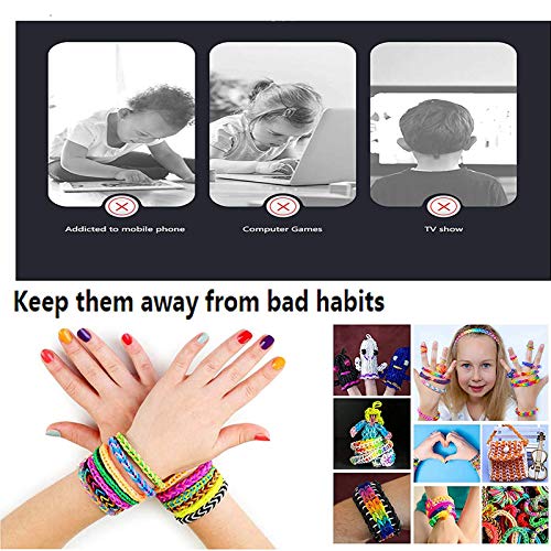 Rubber Loom Bands 11,000 + Bracelet Making Kit, 500 S-Shaped Clips...