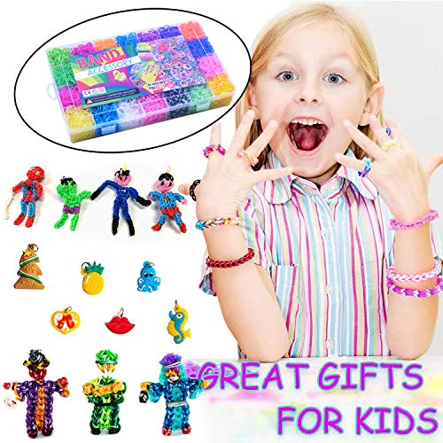 Rubber Loom Bands 11,000 + Bracelet Making Kit, 500 S-Shaped Clips...