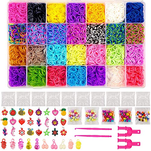 Rubber Loom Bands 11,000 + Bracelet Making Kit, 500 S-Shaped Clips...