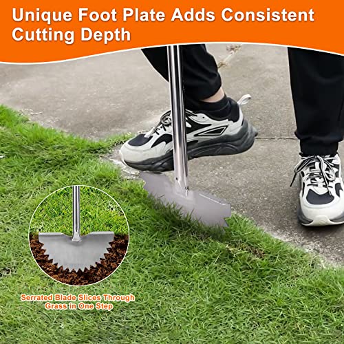 Fadown Edger Lawn Tool Half Moon Lawn Edger with Saw-Tooth Blade f...